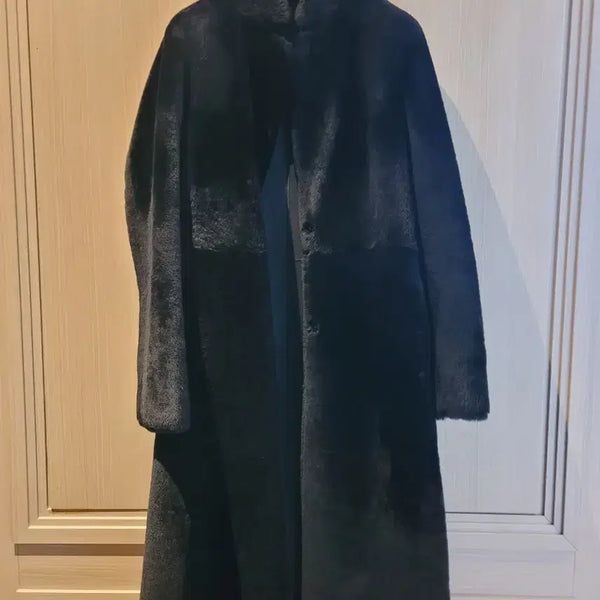 [BUNJANG] Daehae Real Sheepskin Reversible Long Mustang Jacket / (미사용제품) 리얼 양가죽 리버서블 롱 무스탕
