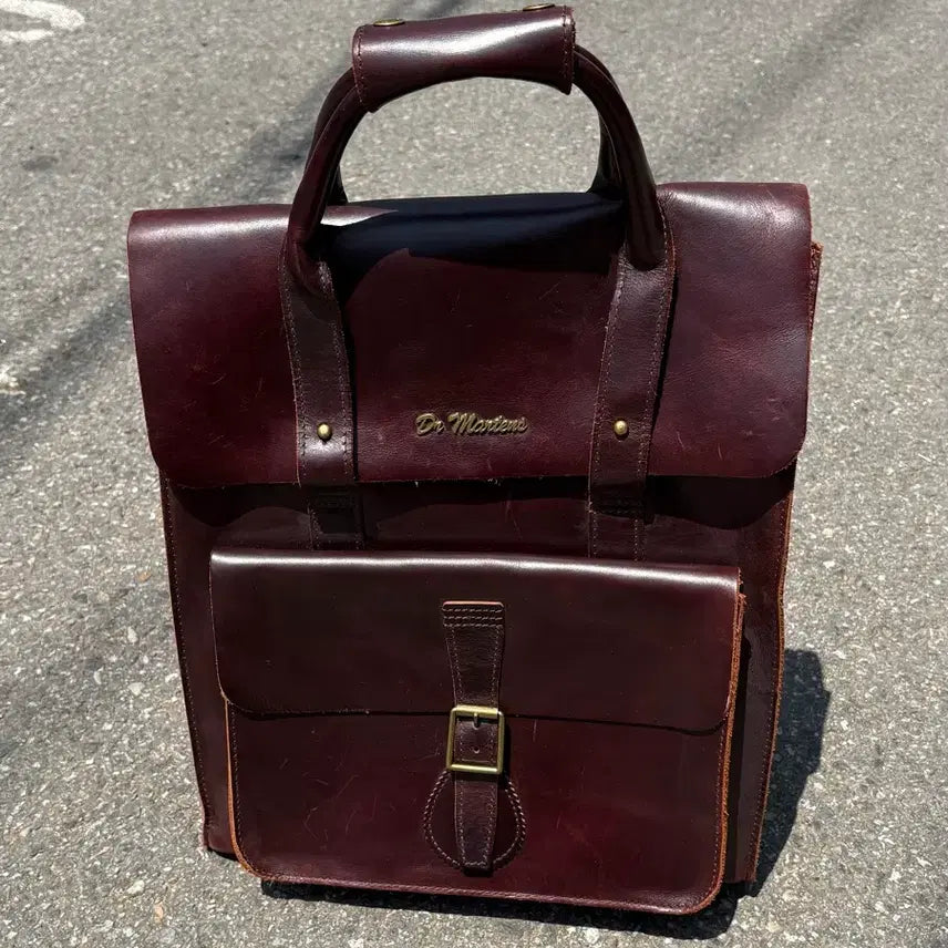 [BUNJANG] Dr. Martens Leather Satchel Randoseru Bag / 닥터마틴 레더 사첼백 란도셀