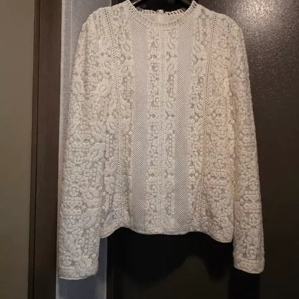 [BUNJANG] Mine Lace Blouse Size 55 / 한섬 MINE 레이스 블라우스 82(55)사이즈