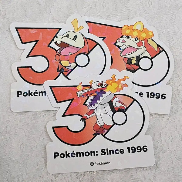 [BUNJANG] Pokemon 30th Anniversary Logo Sticker Bundle Set - Scovill & Garganacl / 일괄) 포켓몬 30주년 로고 스티커 뜨아거 악뜨거 라우드본