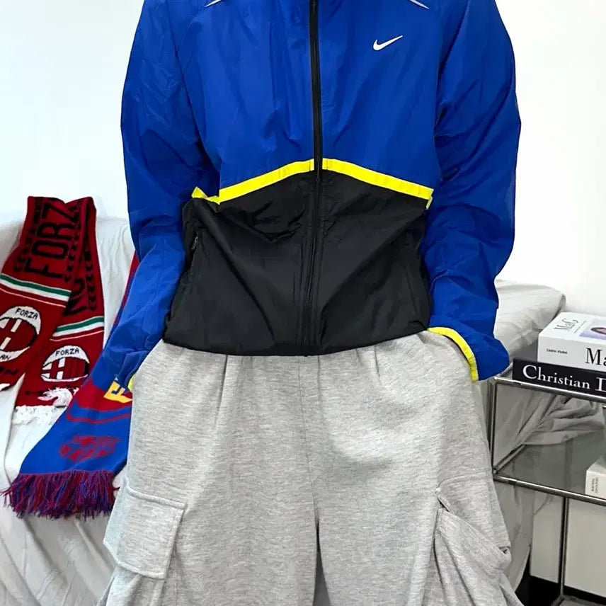 [BUNJANG] Nike Color Block Windbreaker XL / 나이키 블루 배색 바람막이 XL