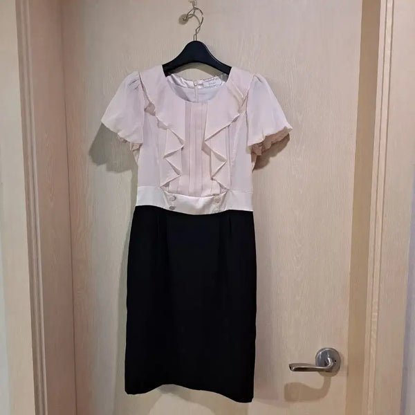 [BUNJANG] Anivee F. Short Sleeve Dress Pink/Black / Anivee f.  반팔 핑크 블랙 원피스