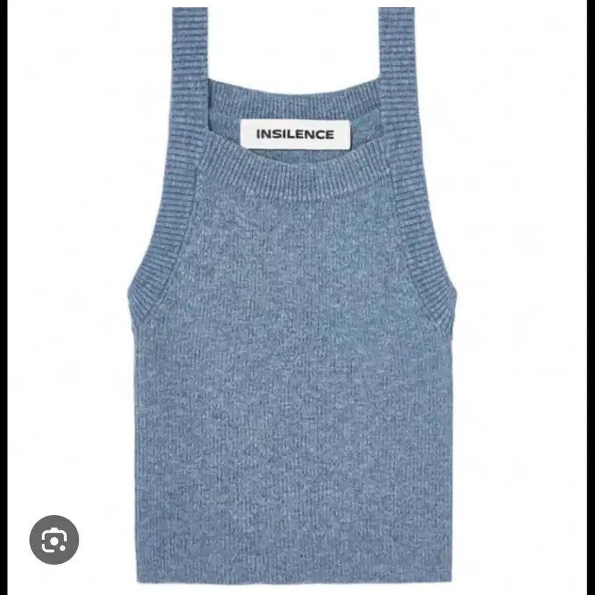 [BUNJANG] In Silence Tweed Sleeveless Knit Top - Blue / 인사일런스 트위드 슬리브리스 니트탑 블루(새상품)