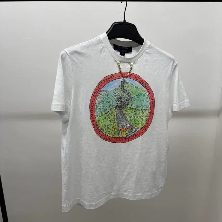 [BUNJANG] Louis Vuitton Cat Stamp T-Shirt / 루이비통 캣 스탬프 티셔츠 신상 반팔 백화점판 XS 새상품급