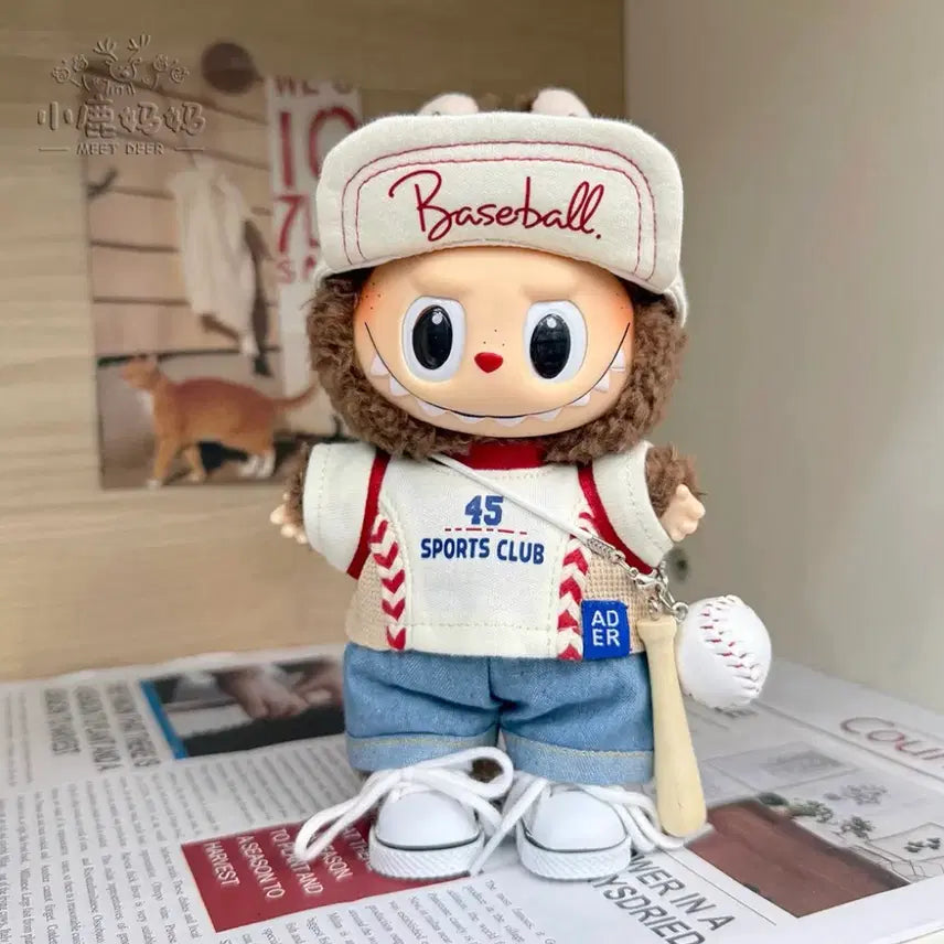 [BUNJANG] Labubu 1st, 2nd, 3rd Generation Baseball Outfit Set / 2개이상반택무료 1.2.3세대 라부부 야구옷 세트