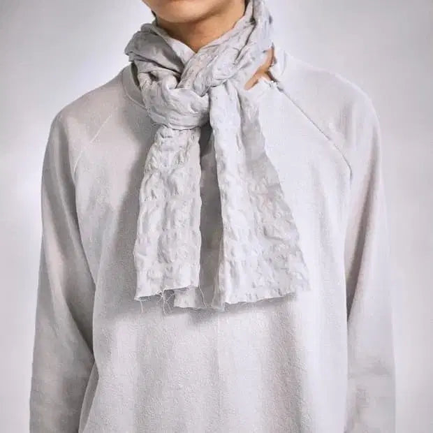 [BUNJANG] Haechingroom Crinkle Scarf Grey / 해칭룸 크링클 스카프 그레이