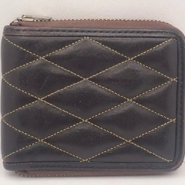 [BUNJANG] Toyo's McCoy Diamond Quilting Zipper Wallet / 토이즈 맥코이 다이아 퀄팅 지퍼 반지갑