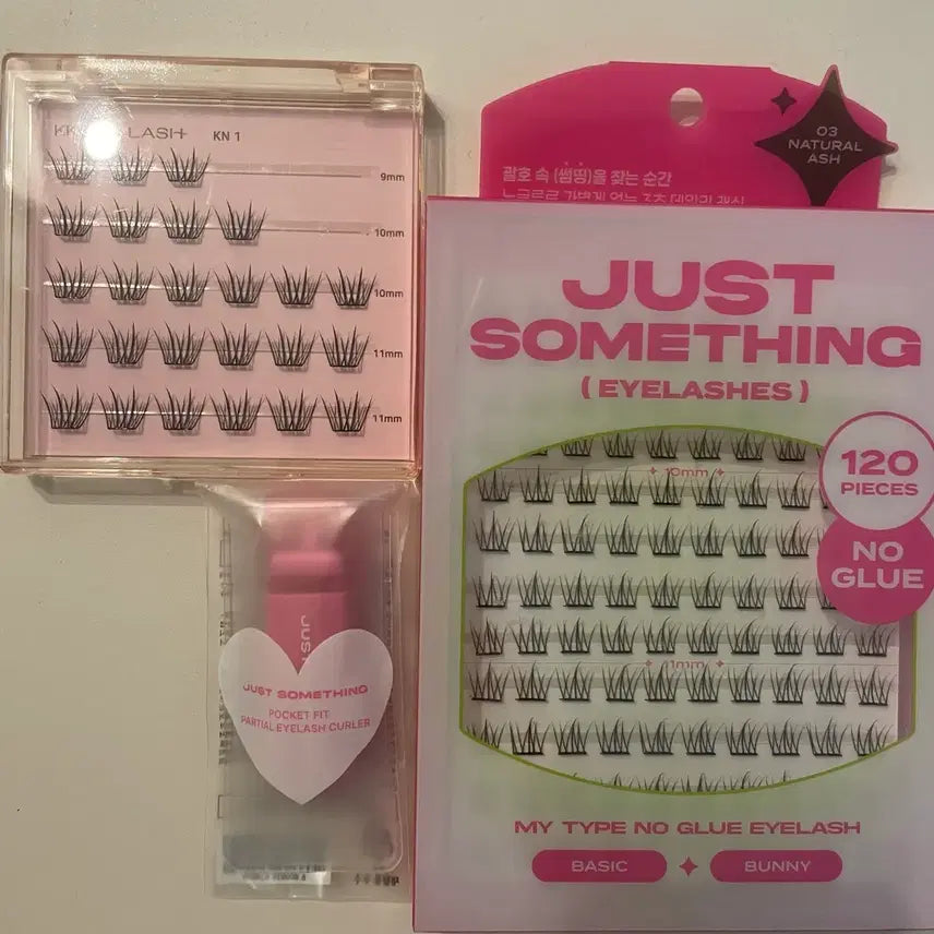 [BUNJANG] Just Something My Type No Glue Eyelashes (Bunny 03 Natural Ash) - 120 Pieces / 저스트썸띵 마이타입 노글루 속눈썹 버니 03 내추럴 애쉬