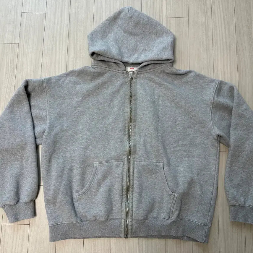 [BUNJANG] Blind Files Blank Hoodie Zip-up (Gray, XL) / 블라인드파일즈 블랭크 후드 집업