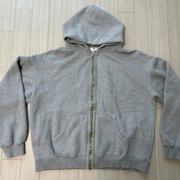 [BUNJANG] Blind Files Blank Hoodie Zip-up (Gray, XL) / 블라인드파일즈 블랭크 후드 집업