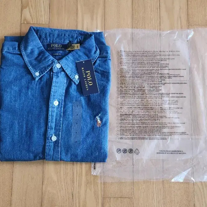 [BUNJANG] Polo Ralph Lauren Classic Fit Denim Shirt - Medium Wash, Size S (Oversized) / 폴로 랄프로렌 데님 셔츠 S 오버핏 100사이즈