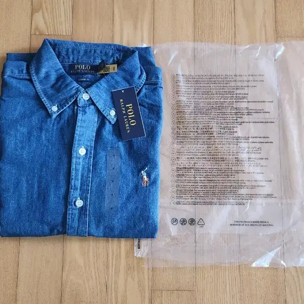 [BUNJANG] Polo Ralph Lauren Classic Fit Denim Shirt - Medium Wash, Size S (Oversized) / 폴로 랄프로렌 데님 셔츠 S 오버핏 100사이즈
