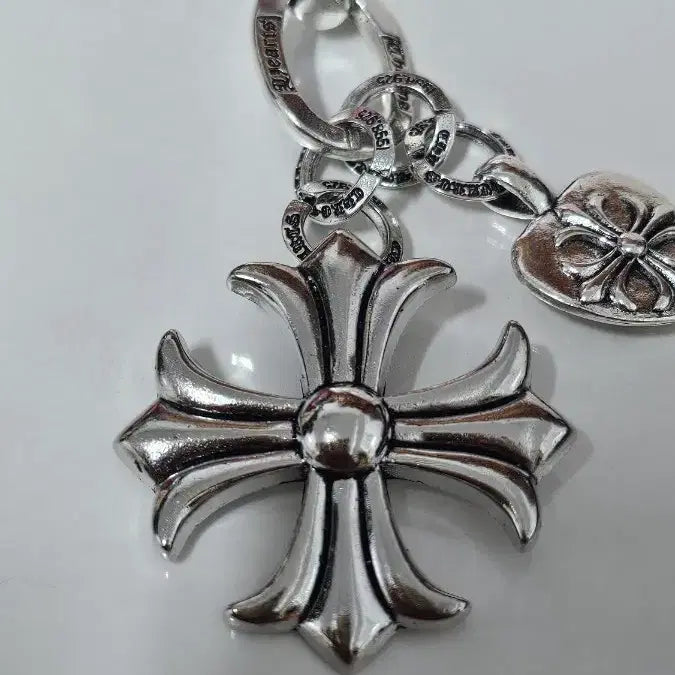 [BUNJANG] Silver Heart Charm Keyring / 하트 키링