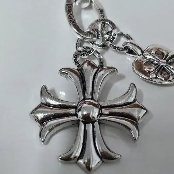 [BUNJANG] Silver Heart Charm Keyring / 하트 키링