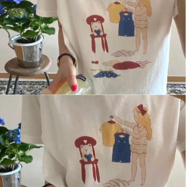 [BUNJANG] Rosebay Blondie Girl T-Shirt / (새상품) 로즈베이 블론디소녀 티셔츠(무배)