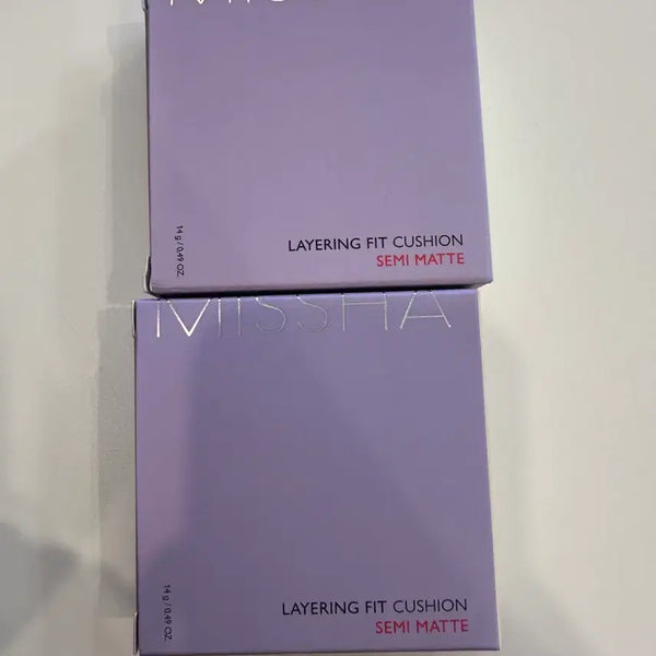 [BUNJANG] Misha Layering Fit Cushion Semi Matte (Ivory) - Sealed / 미개봉)미샤 레이어링 핏 쿠션 세미 매트(19 아이보리)