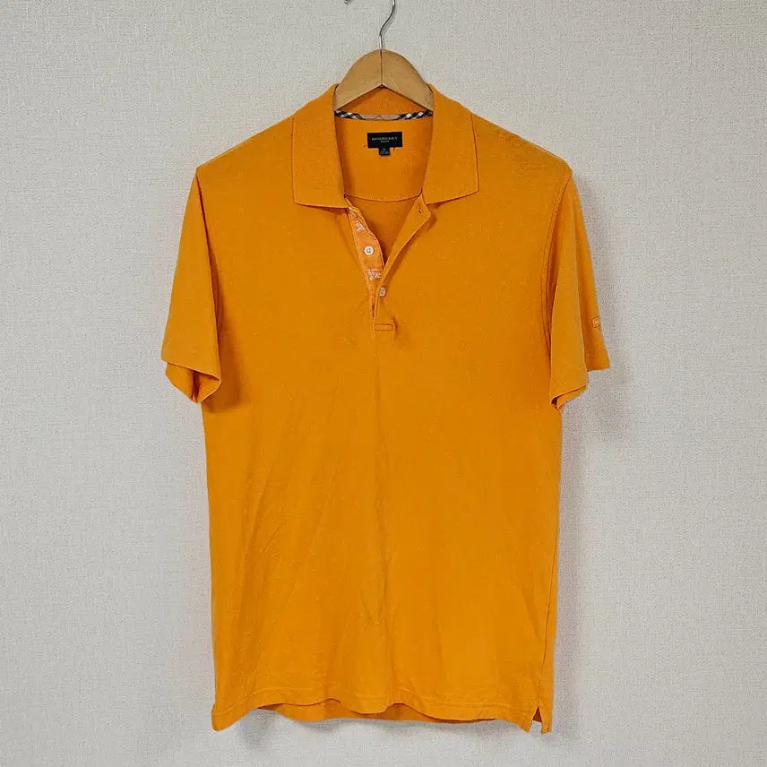 [BUNJANG] Burberry Golf Soft Cotton Polo T-shirt Orange Size S (100) / 버버리 골프 정품 폴로 반팔 카라티 오렌지 소프트코튼 S 100