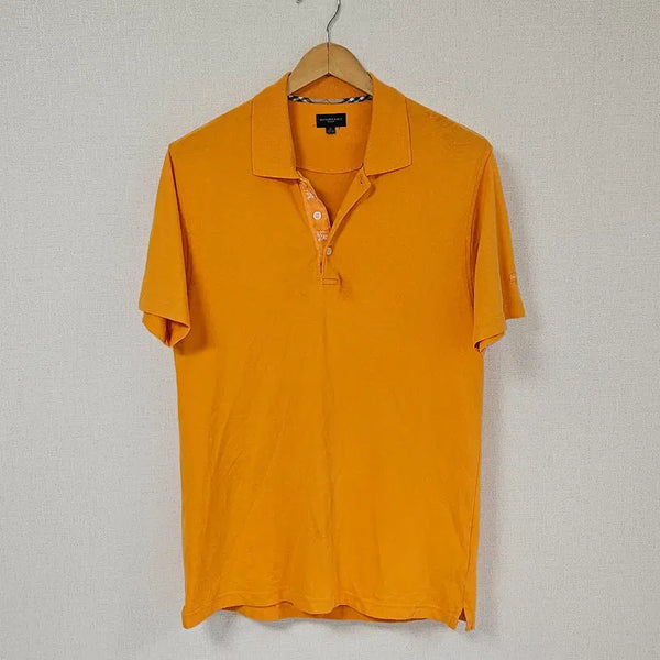 [BUNJANG] Burberry Golf Soft Cotton Polo T-shirt Orange Size S (100) / 버버리 골프 정품 폴로 반팔 카라티 오렌지 소프트코튼 S 100