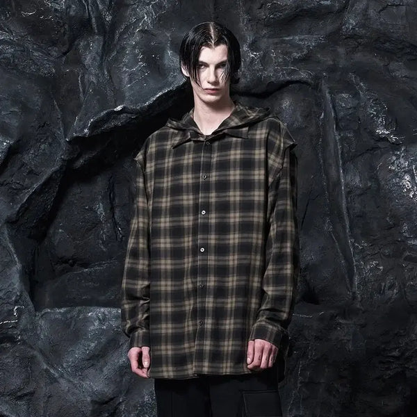 [BUNJANG] Songzio Homme Double Layered Hooded Shirt / 송지오 옴므 더블 레이어드 후드 셔츠 50(105) 1회착