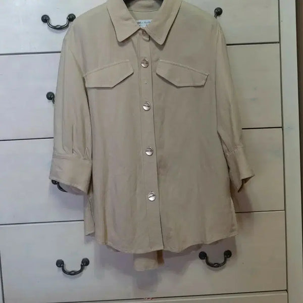 [BUNJANG] Lapiaf Viscose Shirt Jacket Beige / Lapiaf  셔츠형 자켓 베이지