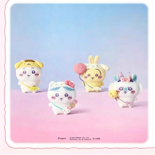[BUNJANG] Miniso Chiikawa x Sanrio Collaboration Plush - Usagi, Hachi, Momonga / [미니소]치이카와 산리오 콜라보 인형4종 개별가 우사기 하치 모몽가