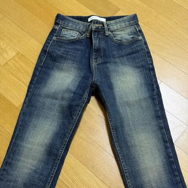 [BUNJANG] Bohemian Seoul 21FW High-Waist Straight Pants Blue / 보헤미안서울 21fw 하이웨스트 스트레이트 팬츠 블루