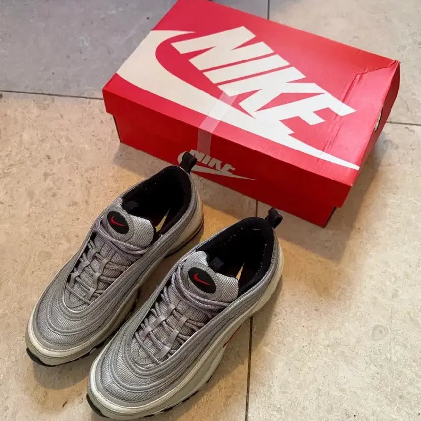 [BUNJANG] Nike Air Max 97 Silver Bullet (Purple Laces Version) - 270mm / 나이키 에어맥스 97 실버불렛 270 사이즈 보라끈 버전