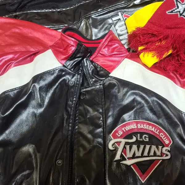 [BUNJANG] LG Twins KBO Baseball Retro Jacket (Size 100 L) / 엘지트윈스 구로고 유광잠바 100 L