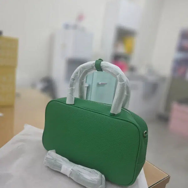 [BUNJANG] Majo No Ootd Genuine Leather Bowling Bag with Card Wallet Set / 마녀옷장(고퀄) 소가죽그린볼링백+카드지갑(새상품)