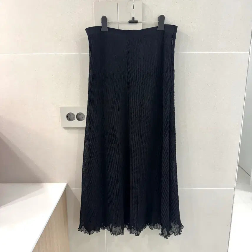 [BUNJANG] Black Pleated Long Skirt / 여름 플리츠 블랙 롱스커트
