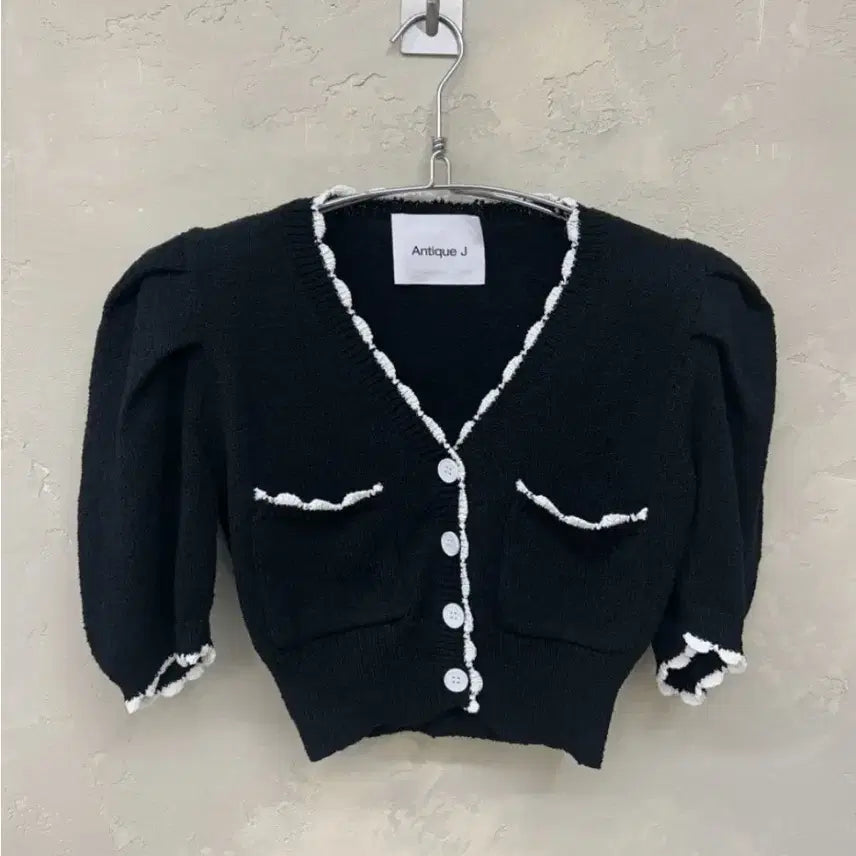 [BUNJANG] Endorphin Sweet Colorblock Cardigan Black / 엔돌핀 스위티 배색가디건 블랙 새상품급 (가격내림)