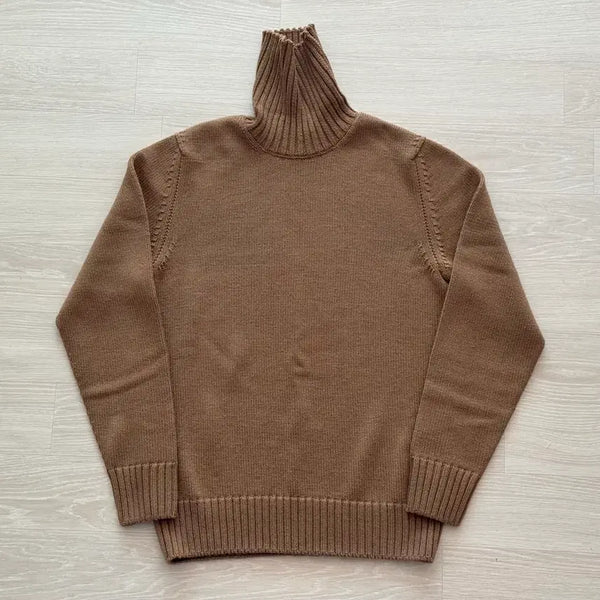 [BUNJANG] Drumohr Camel Merino Wool 100% Turtleneck Sweater / 드루모어 카멜 터틀넥