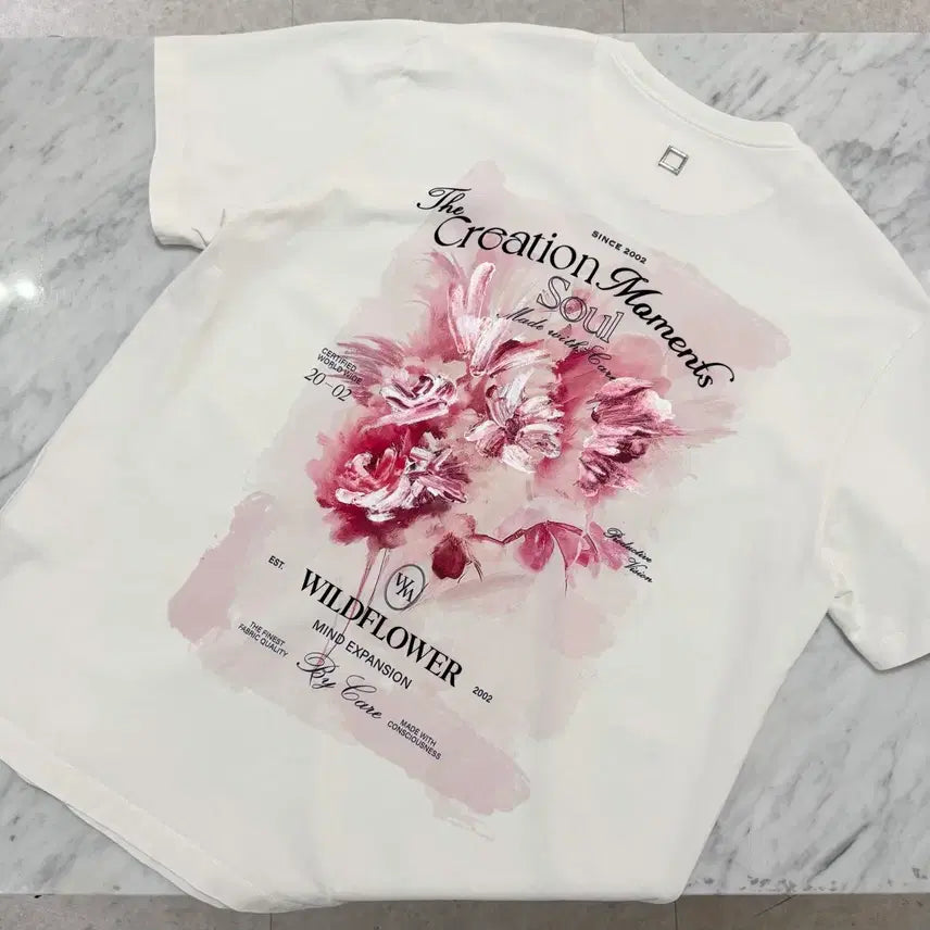 [BUNJANG] Wooyoungmi Flower T-Shirt / [정품 48] 우영미 플라워 반팔