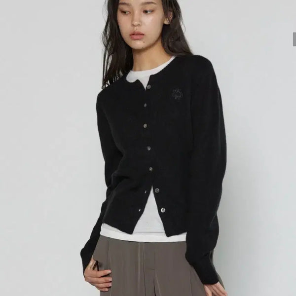 [BUNJANG] Michiko London Basic Wool Knit Cardigan Black / 미치코런던 베이직 울니트 가디건 블랙