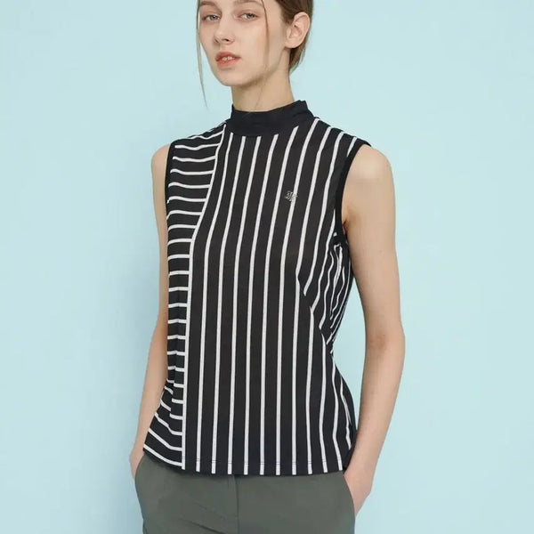 [BUNJANG] JDX High-Neck Sleeveless T-Shirt with Back Slit / 새옷) JDX 뒷트임 하이넥 민소매 티셔츠