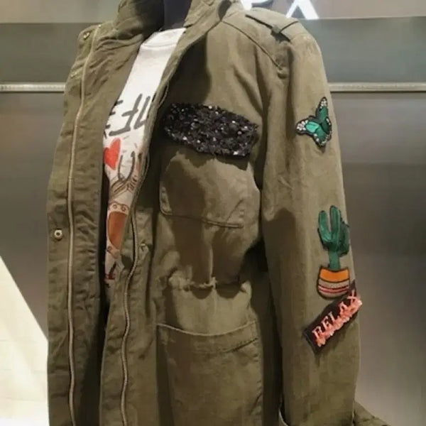 [BUNJANG] GGPX Patch Field Jacket Outerwear / GGPX 와펜 야상 아우터