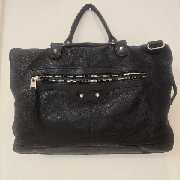 [BUNJANG] Balenciaga Agneau Classic Silver Weekend Bag / 발렌시아가 아뇨 위켄더(Agneau Classic Silver)