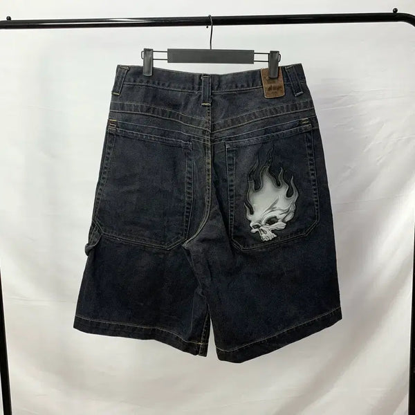 [BUNJANG] Jnco Skull Denim Shorts / 00s jnco 스컬 데님 쇼츠