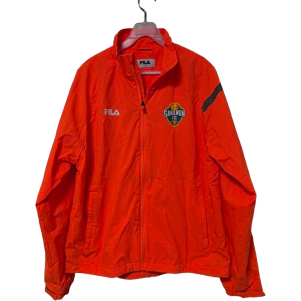 [BUNJANG] Fila Gangwon FC Authentic Men's Spring/Autumn Football Windbreaker Jacket 100 / 휠라 강원FC 정품 남자 춘추용 남성 축구바람막이유니폼집업자켓100