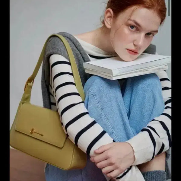 [BUNJANG] Lememe Shoulder Bag Olive Color / 르메메 가방 올리브컬러