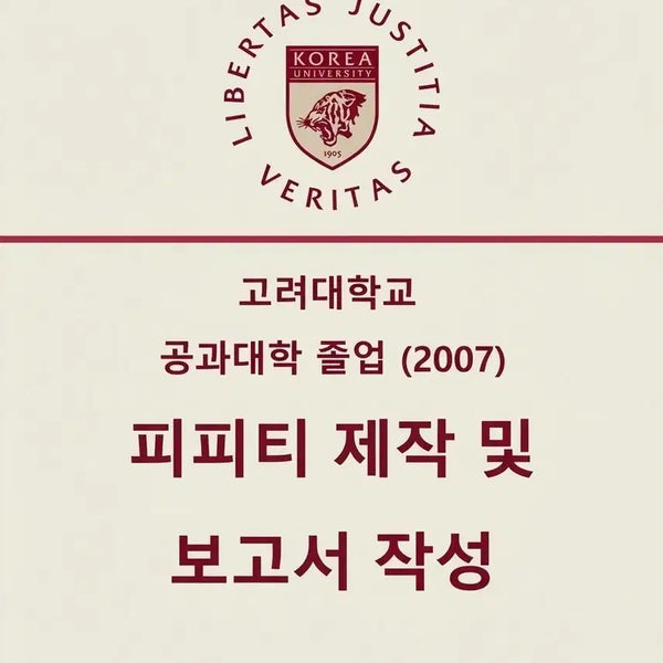 [BUNJANG] Korea University Report Writing and PPT Presentation Design / 고려대학교 PPT 제작 및 보고서 작성