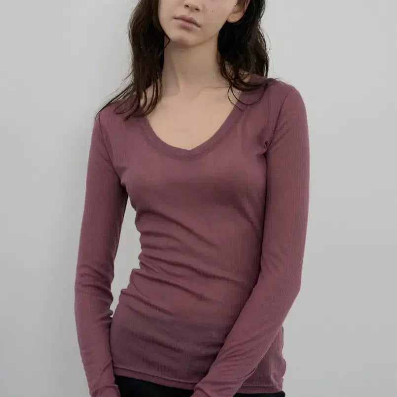[BUNJANG] ORE Jane Jersey Top Mauve Long Sleeve T-Shirt / [새제품]  오어 ORE Jane Jersey Top 긴팔 저지 티셔츠