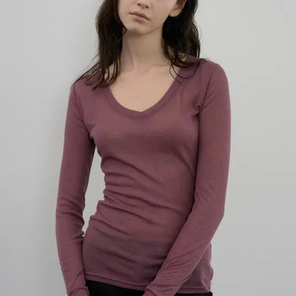 [BUNJANG] ORE Jane Jersey Top Mauve Long Sleeve T-Shirt / [새제품]  오어 ORE Jane Jersey Top 긴팔 저지 티셔츠