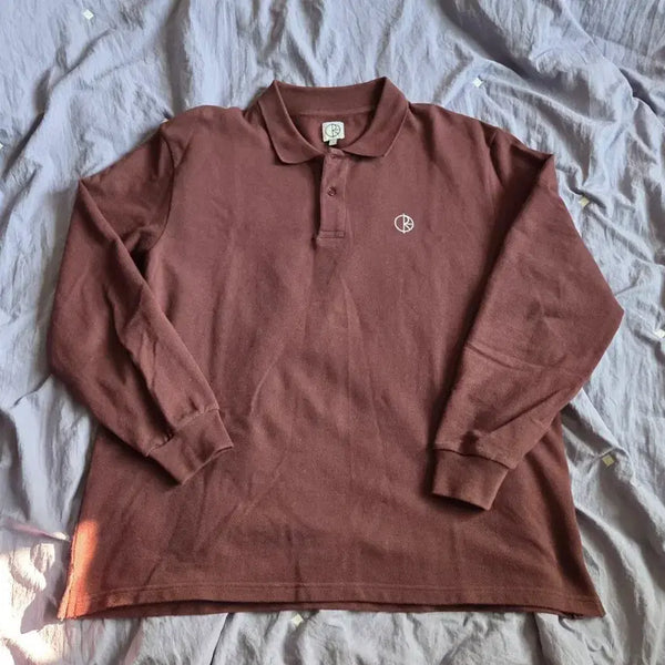 [BUNJANG] Polar Skate Co. Burgundy L T-Shirt / 폴라스케이트 카라 티셔츠 버건디 L 105