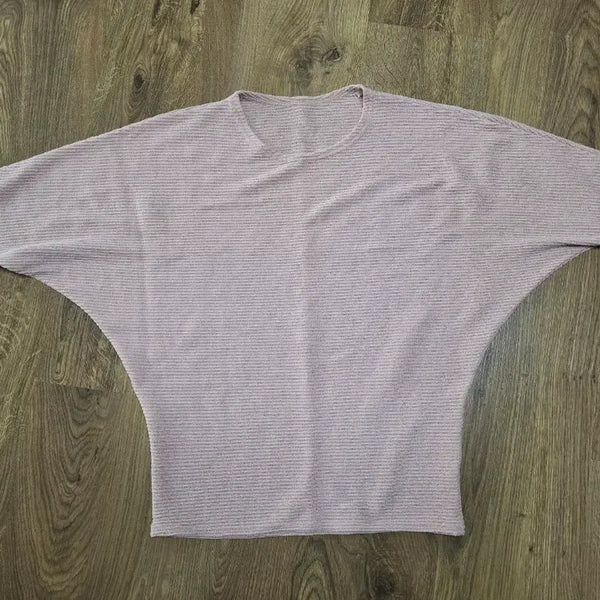[BUNJANG] Batwing Knit Short Sleeve Top / 가오리핏 니트반팔
