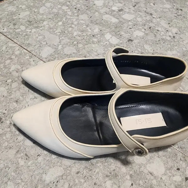 [BUNJANG] SJSJ Mary Jane Leather Flats Size 235 / SJSJ 메리제인 플랫슈즈 235