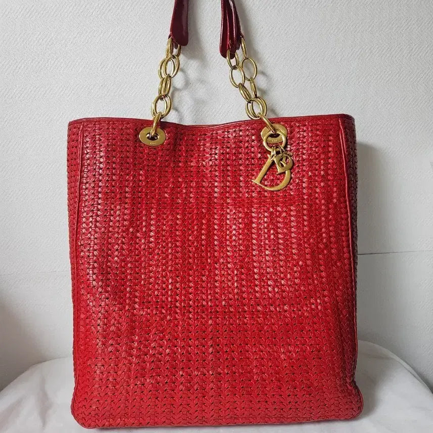 [BUNJANG] Dior Authentic Vintage Woven Leather Shoulder Bag / 디올 정품 빈티지 우븐레더 숄더백
