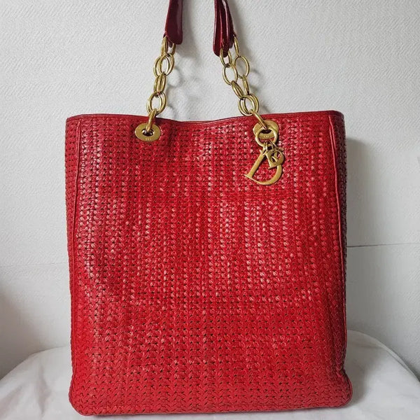 [BUNJANG] Dior Authentic Vintage Woven Leather Shoulder Bag / 디올 정품 빈티지 우븐레더 숄더백