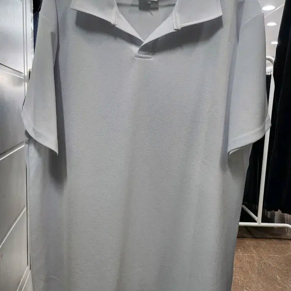 [BUNJANG] Oversized Collar Short Sleeve T-Shirt / 빅카라반팔티