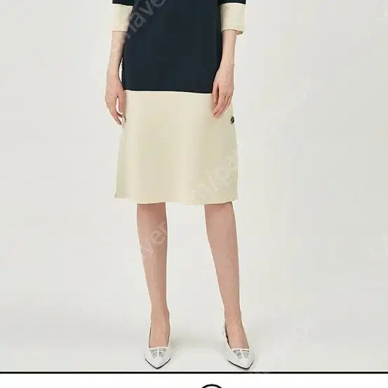 [BUNJANG] MINE Color-Blocked Knit Dress Size 90 / 마인(MINE) 배색 니트 원피스 90